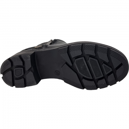 Ghete Damă Casual Din Piele Naturală Neagră 8548 [2]