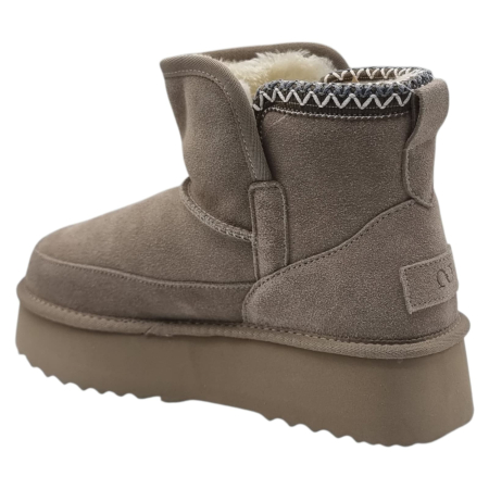 Ghete Damă Casual Din Piele Naturală Gri 30380 [2]