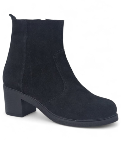 Ghete Damă Casual Din Piele Naturală Neagră Vel 30403 [1]