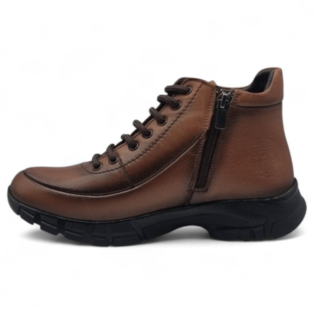 Ghete Damă Casual Din Piele Naturală Maro 30259 [2]