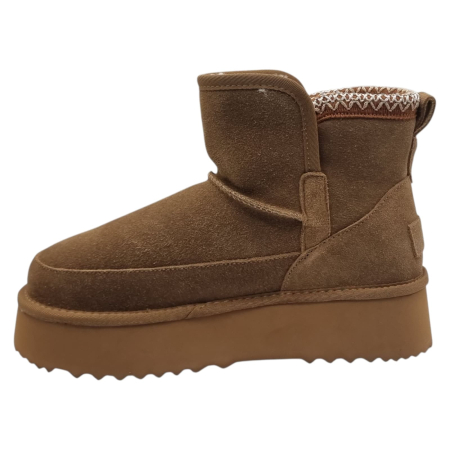 Ghete Damă Casual Din Piele Naturală Maro 30381 [2]