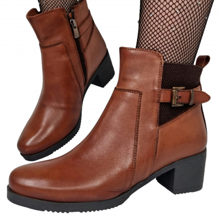 Ghete Damă Casual Din Piele Naturală Maro 8614 [3]