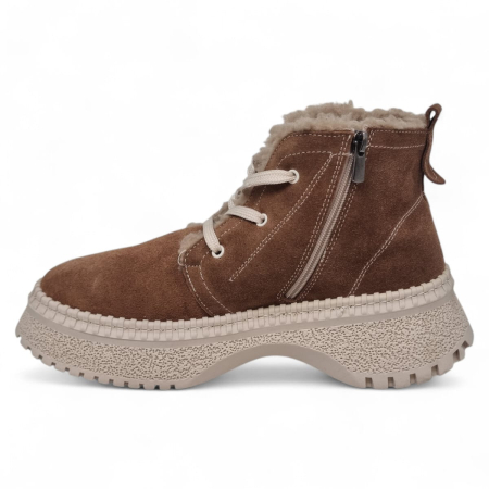 Ghete Damă Casual Din Piele Naturală Maro Vel 30327 [2]