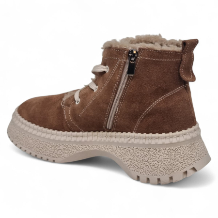 Ghete Damă Casual Din Piele Naturală Maro Vel 30327 [3]