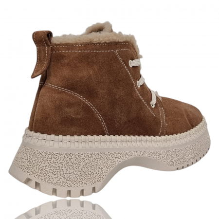 Ghete Damă Casual Din Piele Naturală Maro Vel 8764 [3]