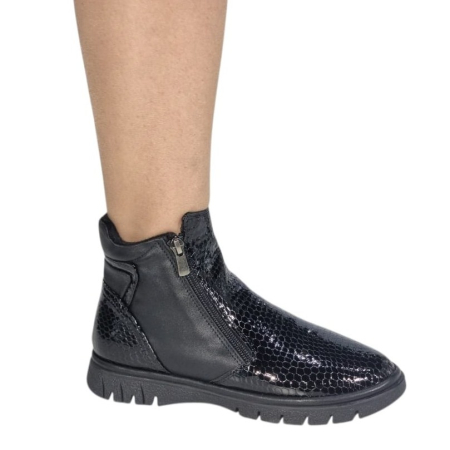 Ghete Damă Casual Din Piele Naturală Neagră 30314 [7]