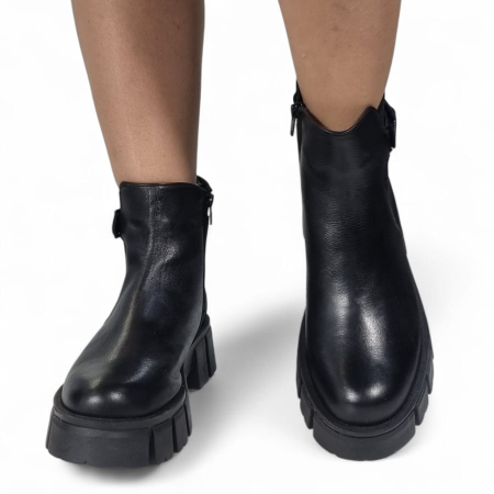 Ghete Damă Casual Din Piele Naturală Neagră 30335 [9]