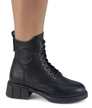 Ghete Damă Casual Din Piele Naturală Neagră 30362 [5]