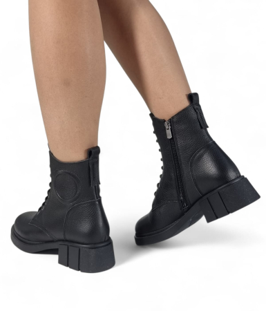 Ghete Damă Casual Din Piele Naturală Neagră 30362 [9]