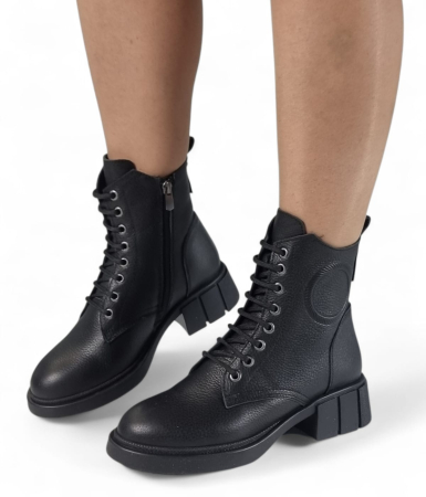 Ghete Damă Casual Din Piele Naturală Neagră 30362 [8]