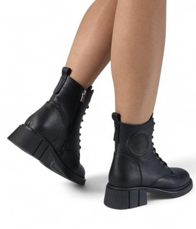 Ghete Damă Casual Din Piele Naturală Neagră 30362 [7]