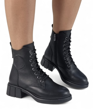 Ghete Damă Casual Din Piele Naturală Neagră 30362 [6]