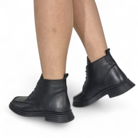 Ghete Damă Casual Din Piele Naturală Neagră 30368 [10]