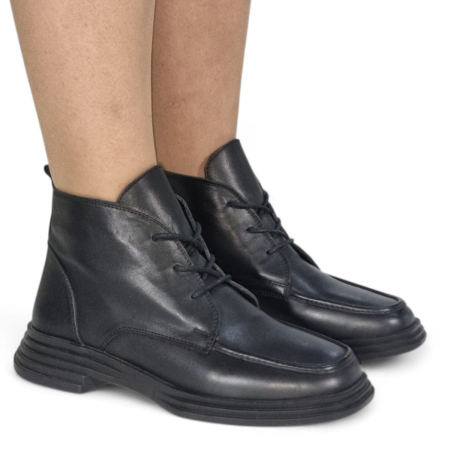 Ghete Damă Casual Din Piele Naturală Neagră 30368 [6]