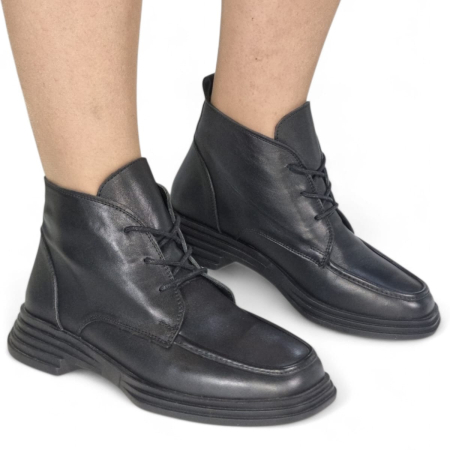 Ghete Damă Casual Din Piele Naturală Neagră 30368 [8]