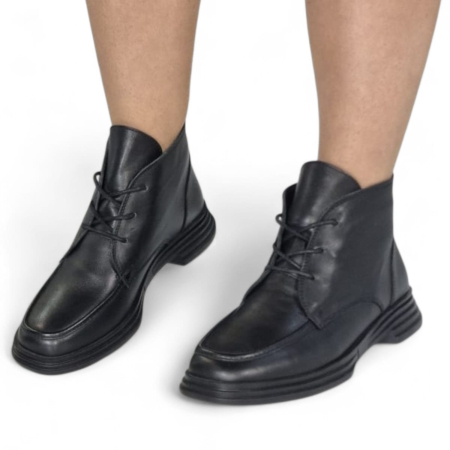 Ghete Damă Casual Din Piele Naturală Neagră 30368 [9]