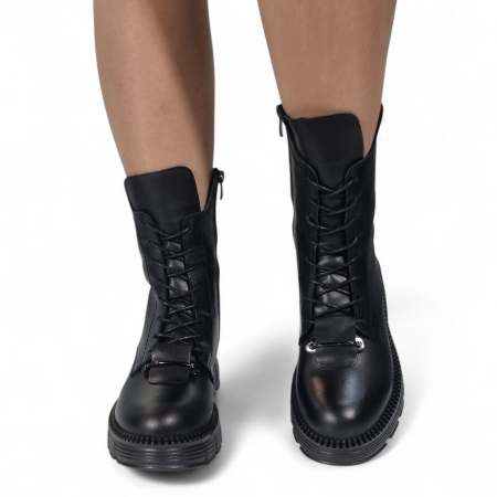 Ghete Damă Casual Din Piele Naturală Neagră 30373 [10]