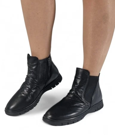 Ghete Damă Casual Din Piele Naturală Neagră 30405 [8]