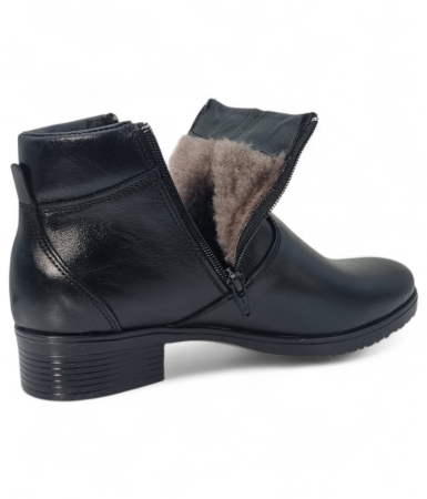 Ghete Damă Casual Din Piele Naturală Neagră 30407 [3]