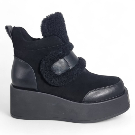 Femei - Ghete Damă Casual Din Piele Naturală NEGRU VEL  30409