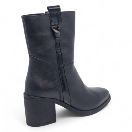 Ghete Damă Casual Din Piele Naturală Neagră  30410 [1]