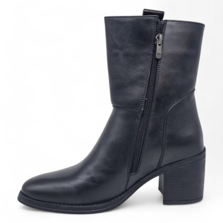 Ghete Damă Casual Din Piele Naturală Neagră  30410 [4]