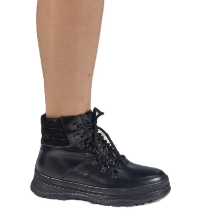 Ghete Damă Casual Din Piele Naturală Neagră 30417 [8]