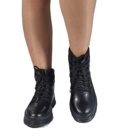 Ghete Damă Casual Din Piele Naturală Neagră 30417 [10]