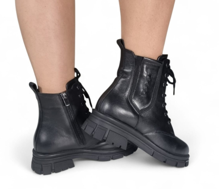 Ghete Damă Casual Din Piele Naturală Neagră 30424 [2]