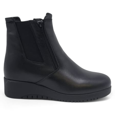 Femei - Ghete Damă Casual Din Piele Naturală Neagră 30432