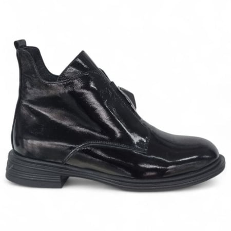 Femei - Ghete Damă Casual Din Piele Naturală Neagră 30433