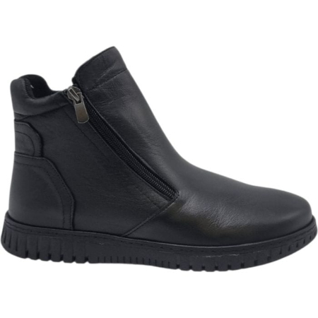 Femei - Ghete Damă Casual Din Piele Naturală Neagră 30434