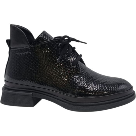 Femei - Ghete Damă Casual Din Piele Naturală Neagră 30435