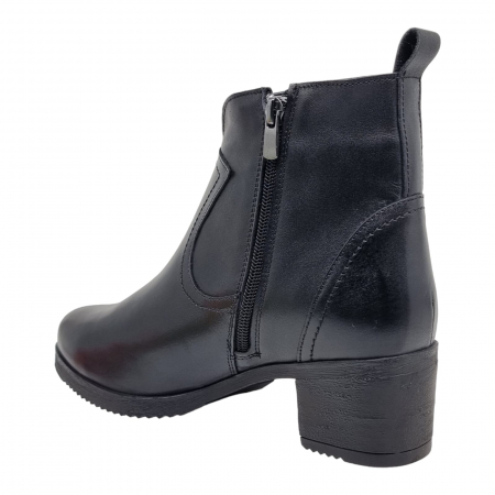 Ghete Damă Casual Din Piele Naturală Neagra 8618 [4]