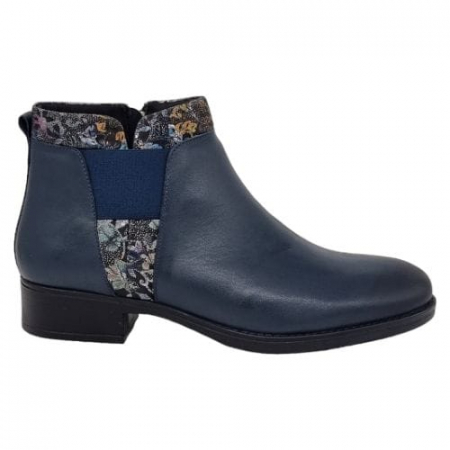 Ghete Casual Pentru Femei - Ghete Damă Casual Din Piele Naturală Blue 8624