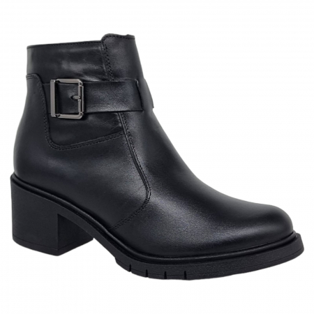 Ghete ,Botine ,Cizme - Ghete Damă Casual Din Piele Naturală Neagră 8535