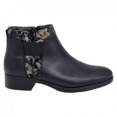 Ghete Casual Pentru Femei - Ghete Damă Casual Din Piele Naturală Neagra 8625