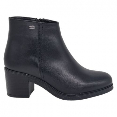 Ghete Casual Pentru Femei - Ghete Damă Casual Din Piele Naturală Neagra 8628