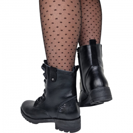 Ghete Damă Casual Din Piele Naturală Neagră 30167 [1]