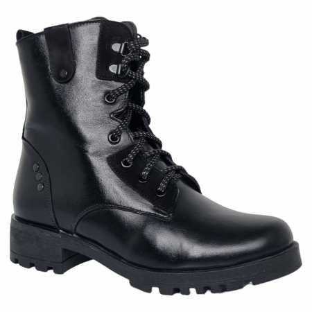 Ghete Damă Casual Din Piele Naturală Neagră 30167 [4]