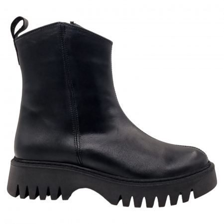 Ghete Damă Casual Din Piele Naturală Neagră 8608 [9]