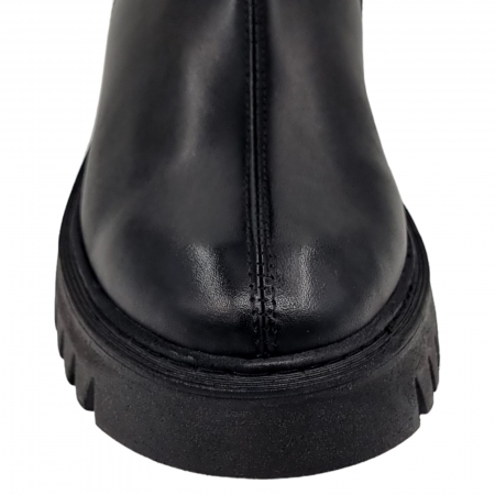 Ghete Damă Casual Din Piele Naturală Neagră 8608 [4]