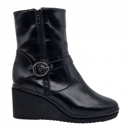 Ghete Damă Casual Din Piele Naturală Neagră 8610 [1]