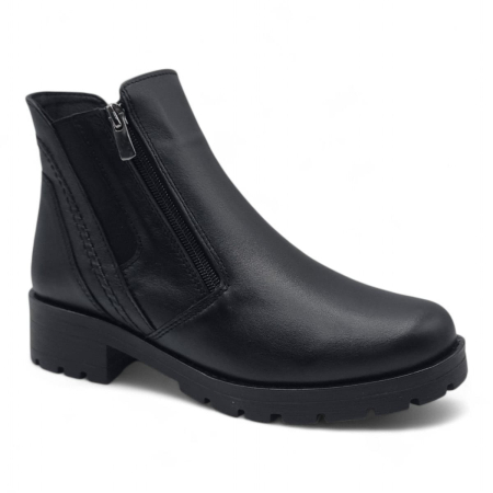 Ghete Damă Casual Din Piele Naturală Neagra 30239 [1]