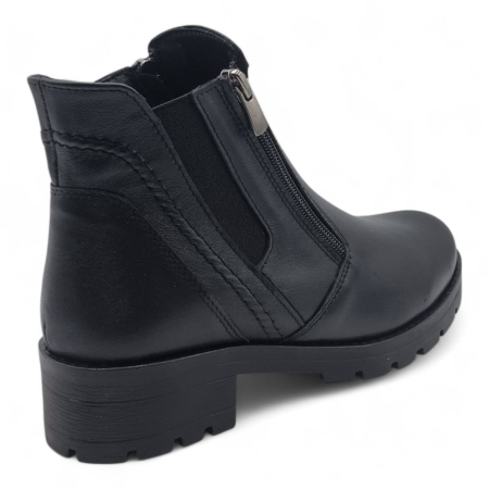 Ghete Damă Casual Din Piele Naturală Neagra 30239 [2]