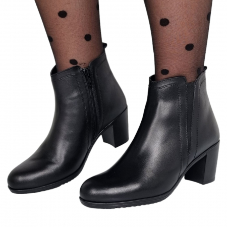 Ghete Damă Casual Din Piele Naturală Neagra Box 8622 [5]