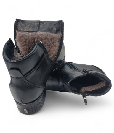 Ghete Damă Casual Din Piele Naturală Neagră 30263 [4]