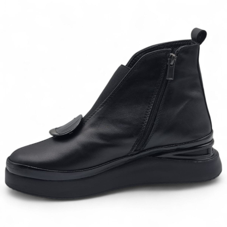 Ghete Damă Casual Din Piele Naturală Neagră 30383 [3]