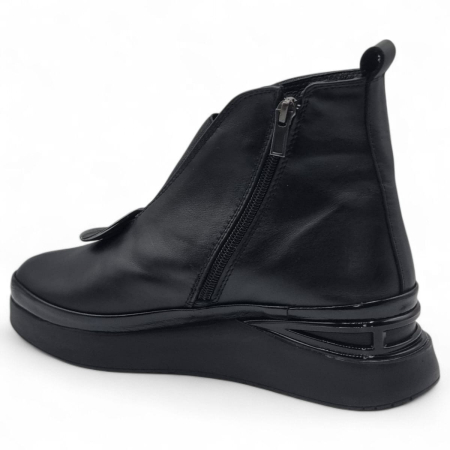 Ghete Damă Casual Din Piele Naturală Neagră 30383 [4]