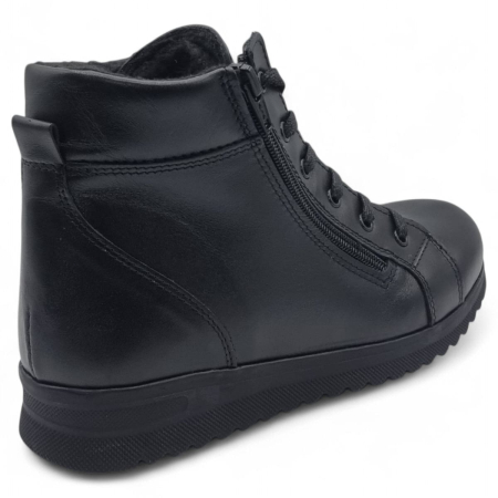 Ghete Damă Casual Din Piele Naturală Neagră 30386 [2]